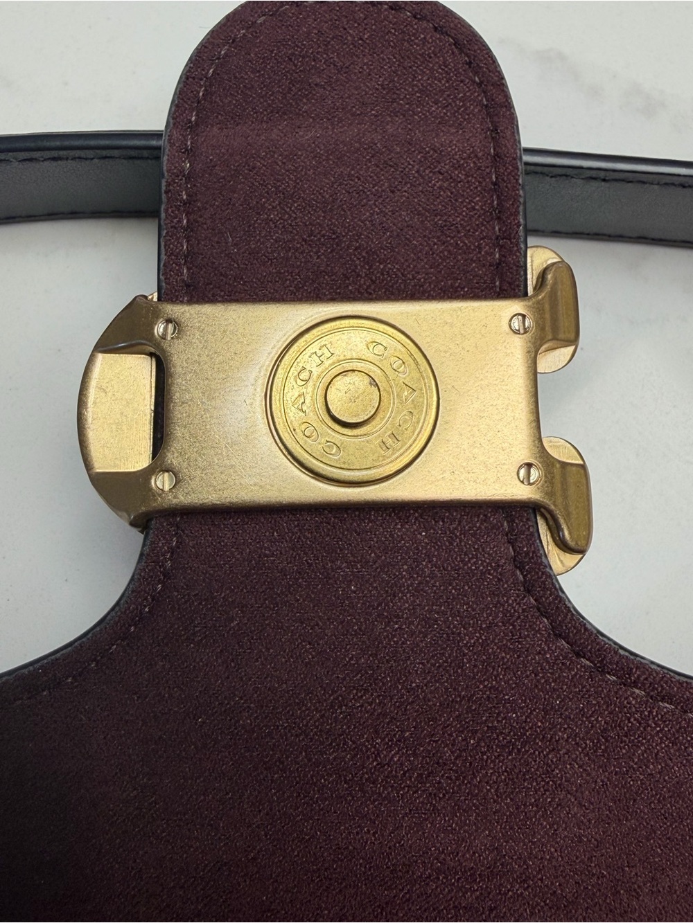 Coach Tabby 26 Black Leather & Brown Signature Canvas Crossbody with Gold 'C' - Picture 9 of 11